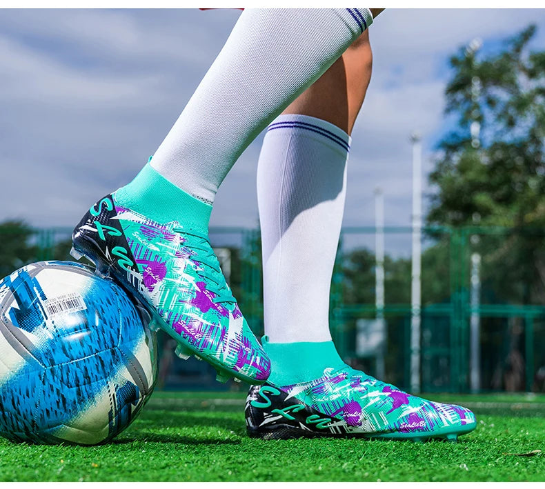Chaussures de football montantes pour hommes, crampons professionnels pour terrain de football, baskets athlétiques pour adolescents, entraînement de football 2026