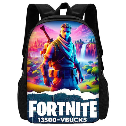 Trendiger FortniteS Kinderrucksack für Jungen und Mädchen, Schüler-Geburtstagsgeschenk, unisex, langlebiger Schul- und Campingrucksack