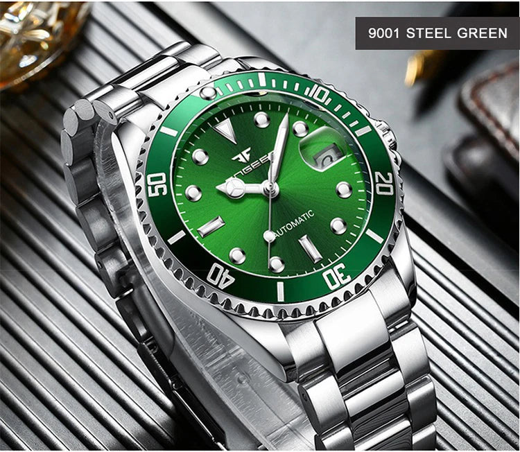 Orologi da polso meccanici BINBOND da uomo, di lusso, luminescenti, impermeabili, automatici, con tourbillon, scheletrati
