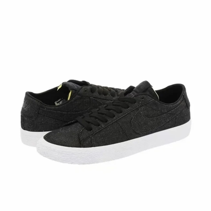 Nike Sb Blazer Zoom Sneakers, Stylish Retro Design, Non-Slip, Wear-Resistant, Breathable, Sporty, Casual, Comfortable, Versatile, Black Ah3370-001