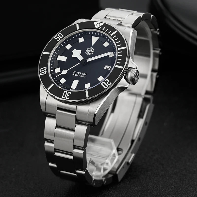  San Martin Grade5 Titanium Watch SN0121TD PT5000/ST2130 Automatic Movement Watch 300M Waterproof Adjustable Clasp Wristwatch