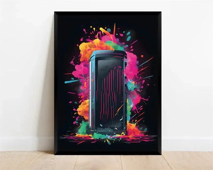 Pop Neon Video Game Character Poster Gamepad Headphones Football Basketball Canvas Print Wall Art Decor Gaming Room Decoration