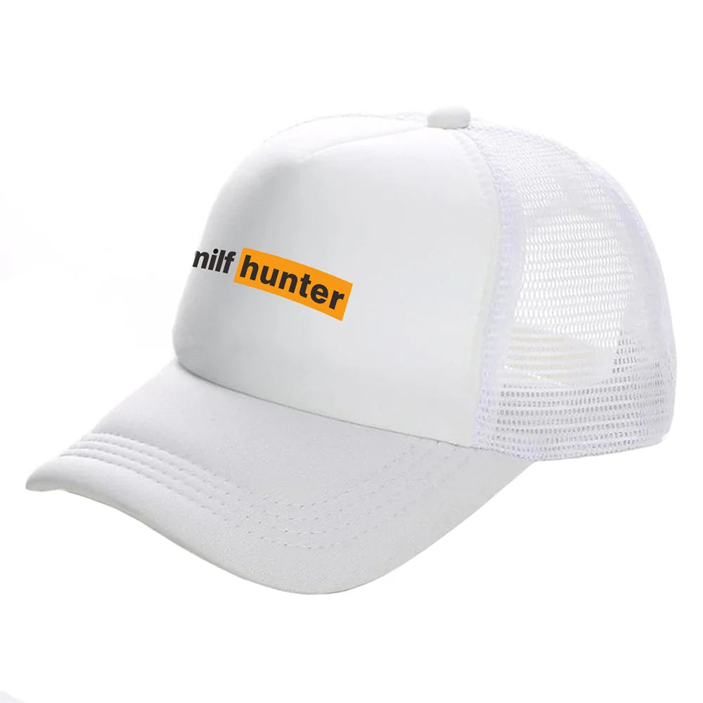 Bonés de camionista Milf Hunter — Bonés de moda Milf Hunter — Bonés de basebol — Bonés de malha para o sol, verão e atividades ao ar livre — MZ-506