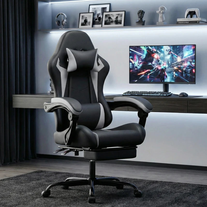 Gaming chairs, office chairs, desk chairs, and swivel chairs. Made with breathable fabric, equipped with 360° swivel casters and seats for easy movement, and featuring soft and comfortable cushions.