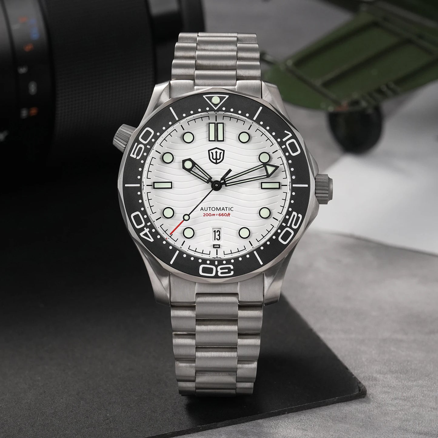 Watchdives WD007 V4 Titanium NTTD Dive Watch PT5000 Automatic Movement Sapphire Super Luminous Domed Crystal 42mm Men Watches