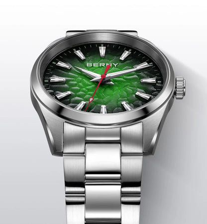Orologio da uomo BERNY – Orologio al quarzo, vetro zaffiro, lancette luminescenti, impermeabile fino a 10 ATM, interamente in acciaio inossidabile – Stile elegante e casual, ideale per l’uso quotidiano o per le occasioni professionali