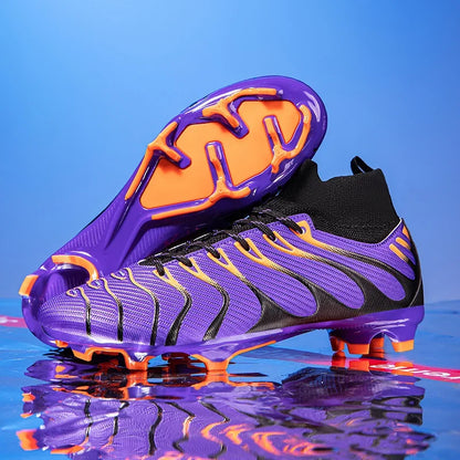 Men Match Football Boots Sport Training Long Spikes FG/TF Boys Cleats Outdoor Soccer Shoes Non Slip Indoor Futsal Comfortable