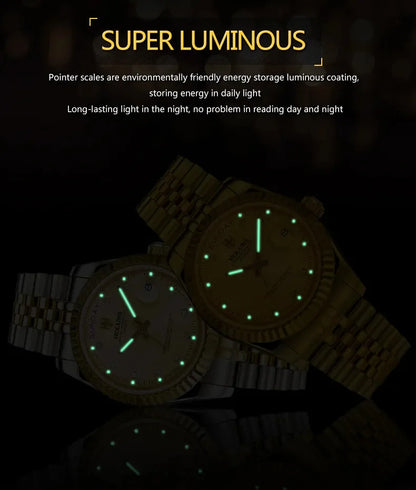 Relojes de hombre Holuns Luxury Classic de 36/41 mm en oro, con movimiento de cuarzo MIYOTA de Japón, de acero inoxidable, reloj de pulsera clásico de negocios, resistente al agua
