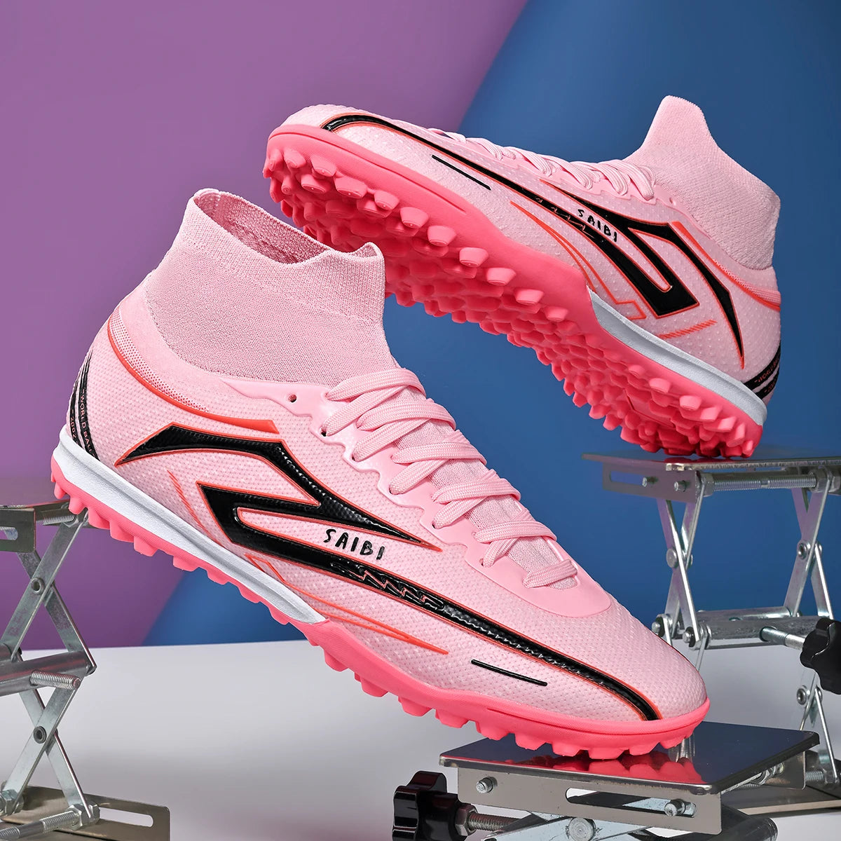 Chaussures de football TF Turf, tissu PU souple, semelle en caoutchouc antidérapante, résistantes à l'abrasion, pour les activités sportives sur le campus