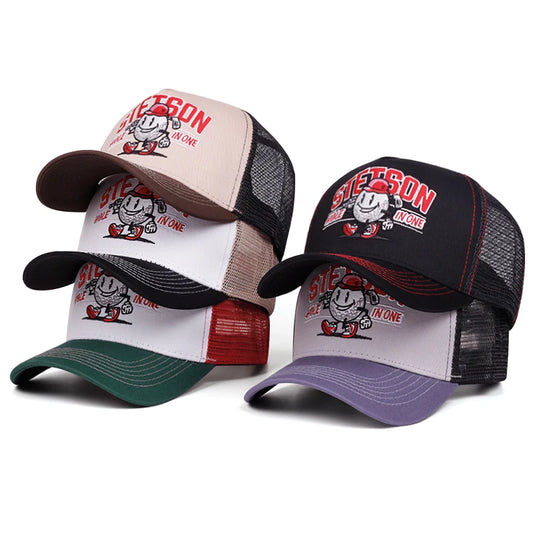 2025 Creative New Baseball Hat STETSON Snowman Truck Hat Men's Street Hip Hop Hat Women's Outdoor Leisure Sunshade Hat Mesh Hat