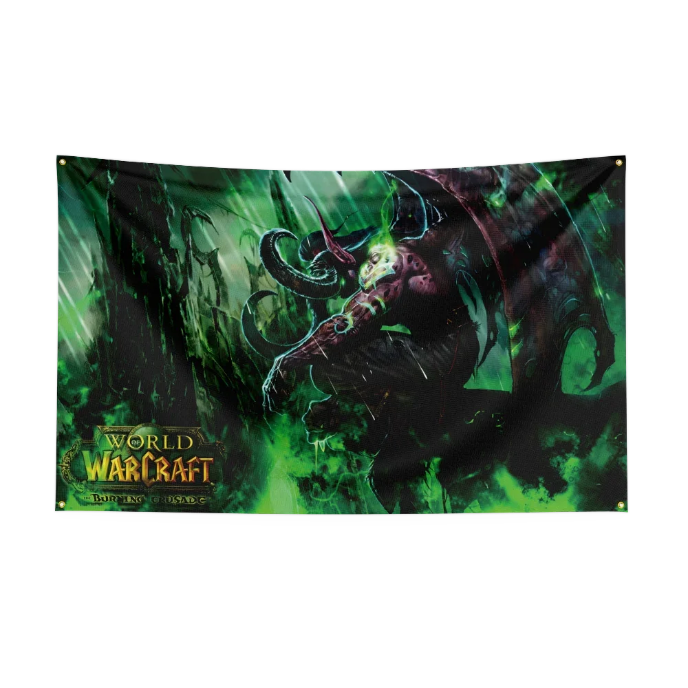 90X150CM Worlds of Warcrafts Wow Flag Polyester Digital Printed Game Tapestry Curtain For Decor dota1s