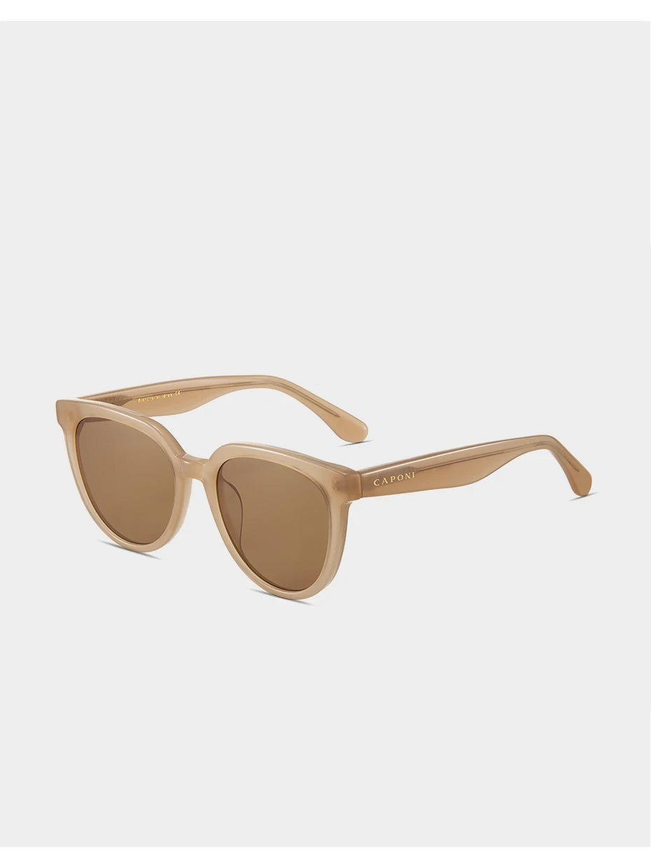 Óculos de sol de design da marca CAPONI para mulher, estilo retro, para raparigas, estilo coreano, polarizados, com proteção UV, modelo BH31031