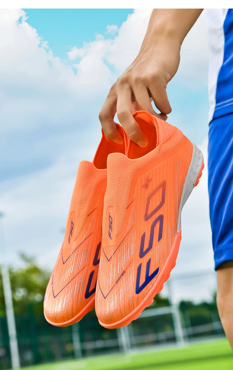 New Men Sneakers Match Grass Cleats High-quality Soccer Shoes Futsal Football Boots Non-Slip Indoor Hot-selling High-top Outdoor