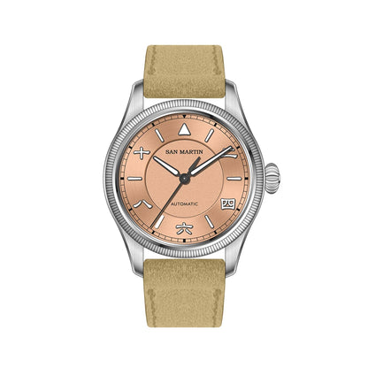 San Martin 39.5mm Men Pilot Watch YN55 Automatic Mechanical Aviation Watches Chinese Style Original Design SN0033 Field Reloj