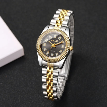 Montre-bracelet de luxe pour homme à quartz avec calendrier, tendance, strass, en acier, montre d'affaires pour homme, Reloj Hombre, cadeau (sans boîte)