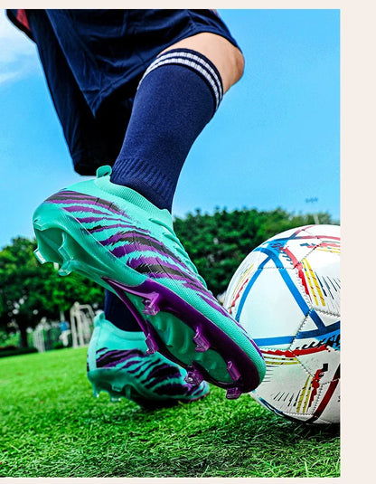 Botas de fútbol para hombre, deportivas, ultraligeras y antideslizantes, para exterior, tacos de adulto para partido, unisex, cómodas para césped, alta calidad