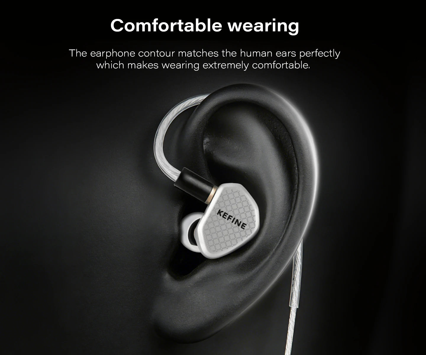 Angelears Kefine Klean SV 10mm DLC Diaphragm Dynamic Driver IEMs Hi-Fi In-ear Earphone with Nozzles and SPC Cable