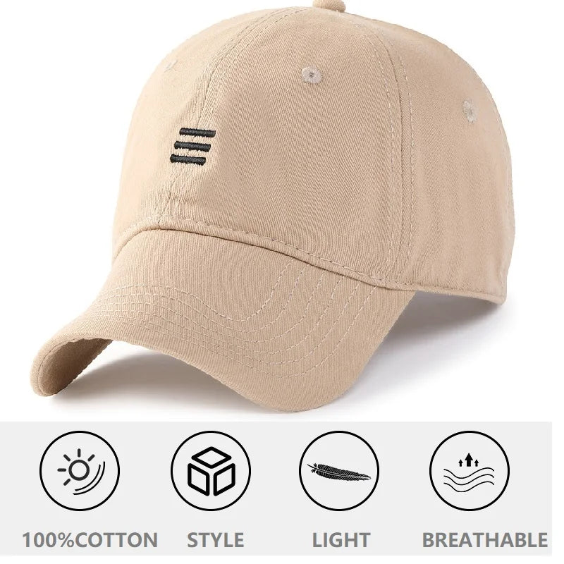 Baseball kapa Big Head Plus Size iz 100 % bombaža, primerna za moške in ženske, nastavljiva kapa »Dad Hat«, velikost 58–60 cm, 61–65 cm