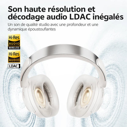 QCY H3S -56dB Adaptive ANC Over Ear Headphone Hi-Res LDAC Spatial Sound Wireless Earphone Bluetooth 6.0 Dual Driver 102H Headset