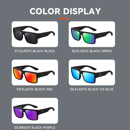 KAENON Fashion Square Versatile Polarized Sunglasses Men Women Sports Fishing Driving Sun Glasses UV400 Eyewear