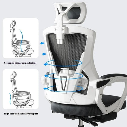 Office Chair Gaming Desk Ergonomic Computer Adjustable Armrests 3D Headrest Chair Lift Chair Back Can Tilt Back with Foo Pedals