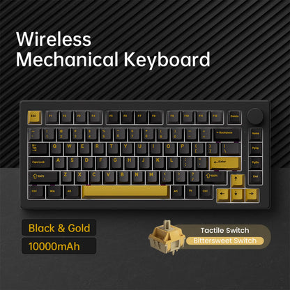 Tastiera meccanica Akko 5075 V3 75% 8000/10000mAh 2.4GHz wireless/cablata Type-C/BT 5.0 hot swap RGB gasket per gaming e digitazione