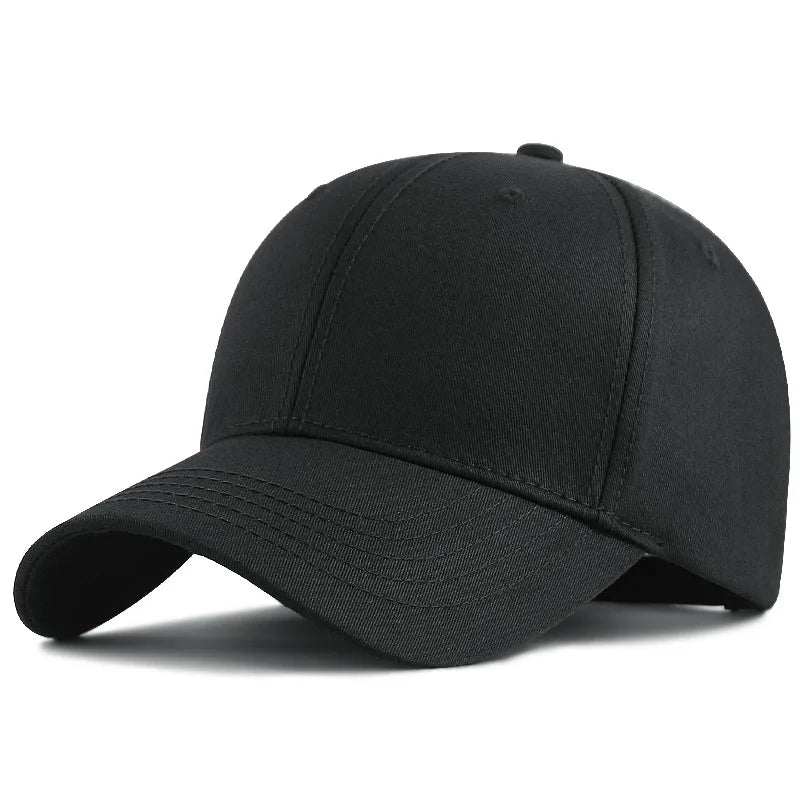 Baseball kapa Big Head Plus Size iz 100 % bombaža, primerna za moške in ženske, nastavljiva kapa »Dad Hat«, velikost 58–60 cm, 61–65 cm