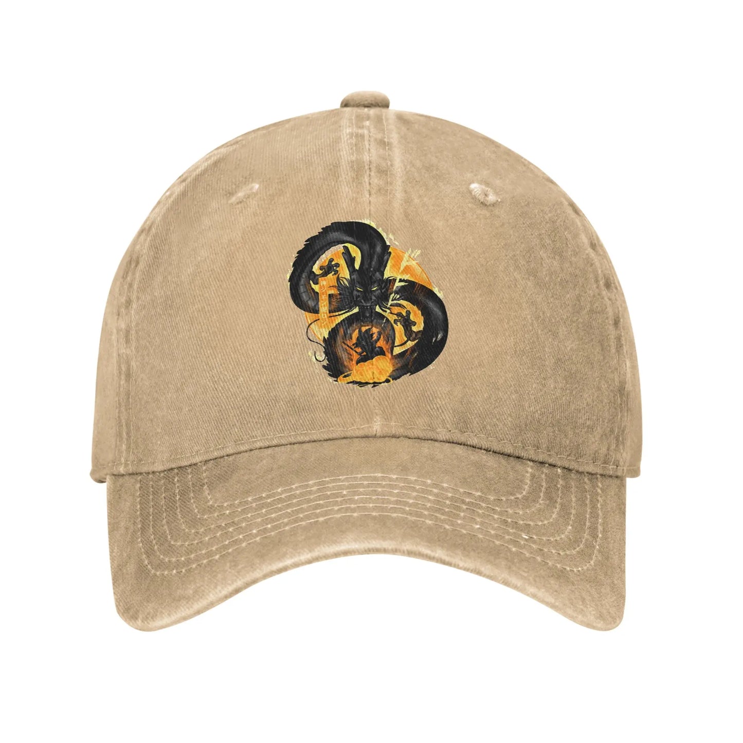 Produit gaming premium Fraquane, produits de luxe, nouvelle génération, équipement gamer Vintage Dragon Ball Z Attack of Shenron Baseball Caps Men Women Distressed Denim Washed Cap Outdoor Running Golf Gift Hats Cap