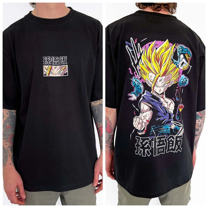 T-shirt in cotone a maniche corte con stampa Dragon Ball Z Son Goku Vegeta, per uomo e donna, stile Harajuku Y2K vintage, streetwear estivo
