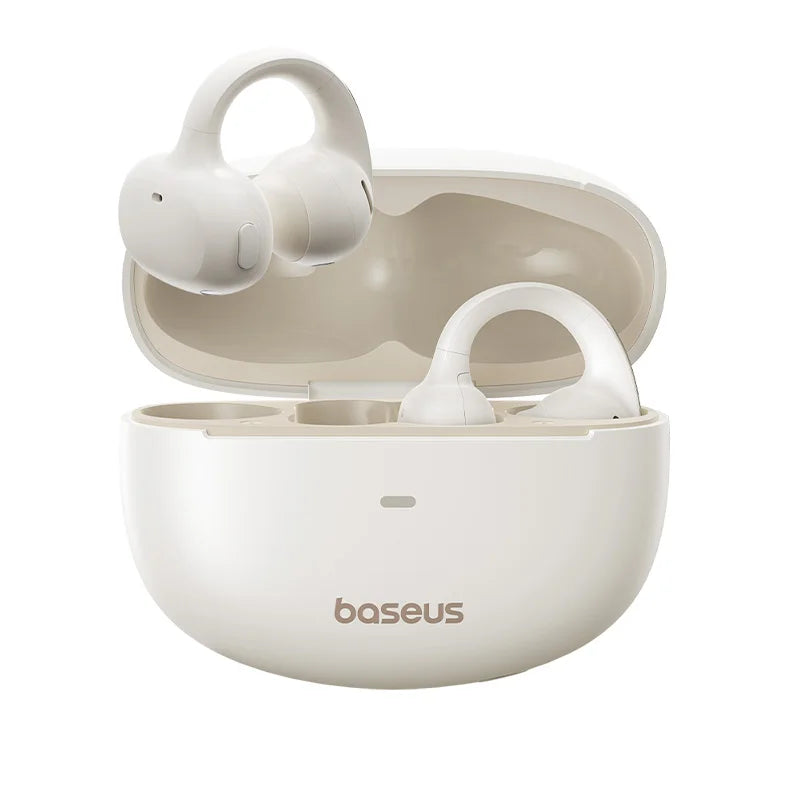 Baseus Bowie MC1 Ear Clip Wireless Earphones Bluetooth 5.4 Open-Ear Headphones Clip-On Sports Earbuds  IP57 Waterproof AI-Bass