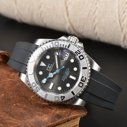 DWAYNE CAMPBELL NH35 Men's Mechanical Watch Waterproof Rubber Band Luminous Sapphire Glass Sport Watch