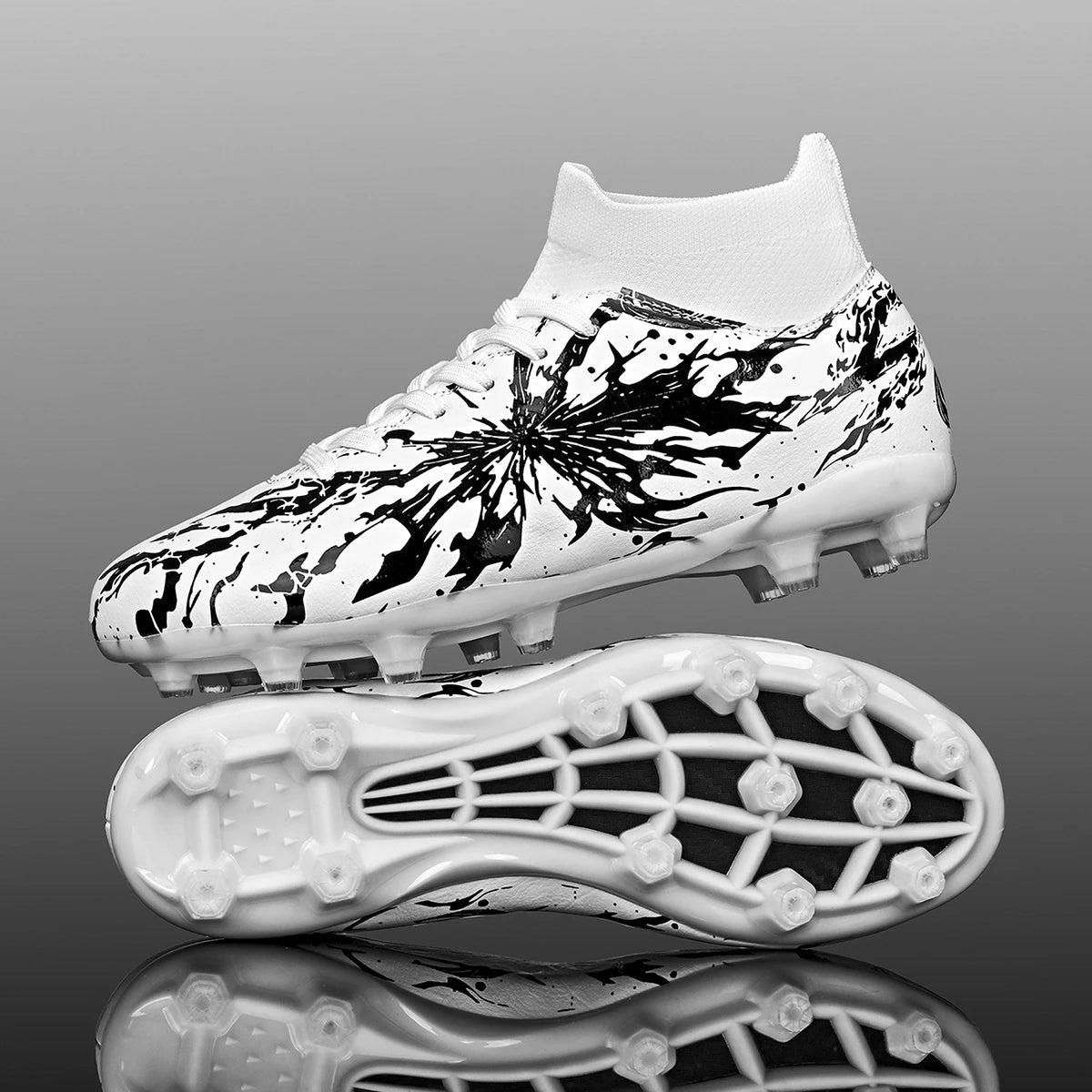 Chaussures de football AG FG pour hommes adultes, légères, en PU, avec crampons en caoutchouc à haute adhérence, pour les entraînements et les matchs de football en extérieur.
