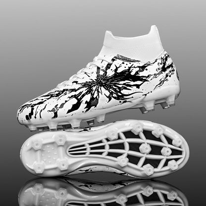 Chaussures de football AG FG pour hommes adultes, légères, en PU, avec crampons en caoutchouc à haute adhérence, pour les entraînements et les matchs de football en extérieur.