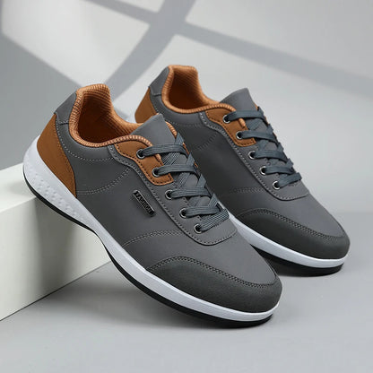 New Men's Four Seasons Waterproof Walking Shoes Casual Men Leather Sports Shoes Non-Slip Camping Shoes Shoes Men's Tennis Shoes