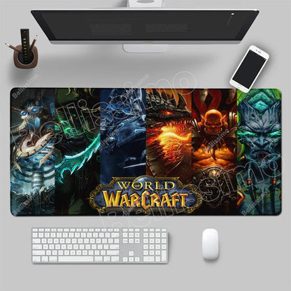 World Of Warcraft 90x40 Μεγάλο Gaming Mouse Pad Επιφάνειας Γραφείου για Παιχνίδια Csgo, Φυσικό Καουτσούκ, Μεγάλο Gamer XXL Mousepad Υπολογιστή