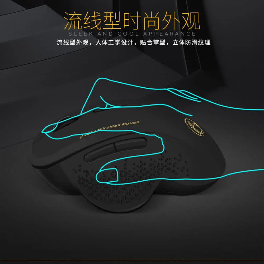 Gaming ABS Wireless Mouse Ergonomic Computer IMICE Mouse 2.4Ghz Gamer PC Optical Mouse With USB Receiver 1600 DPI For Laptop PC