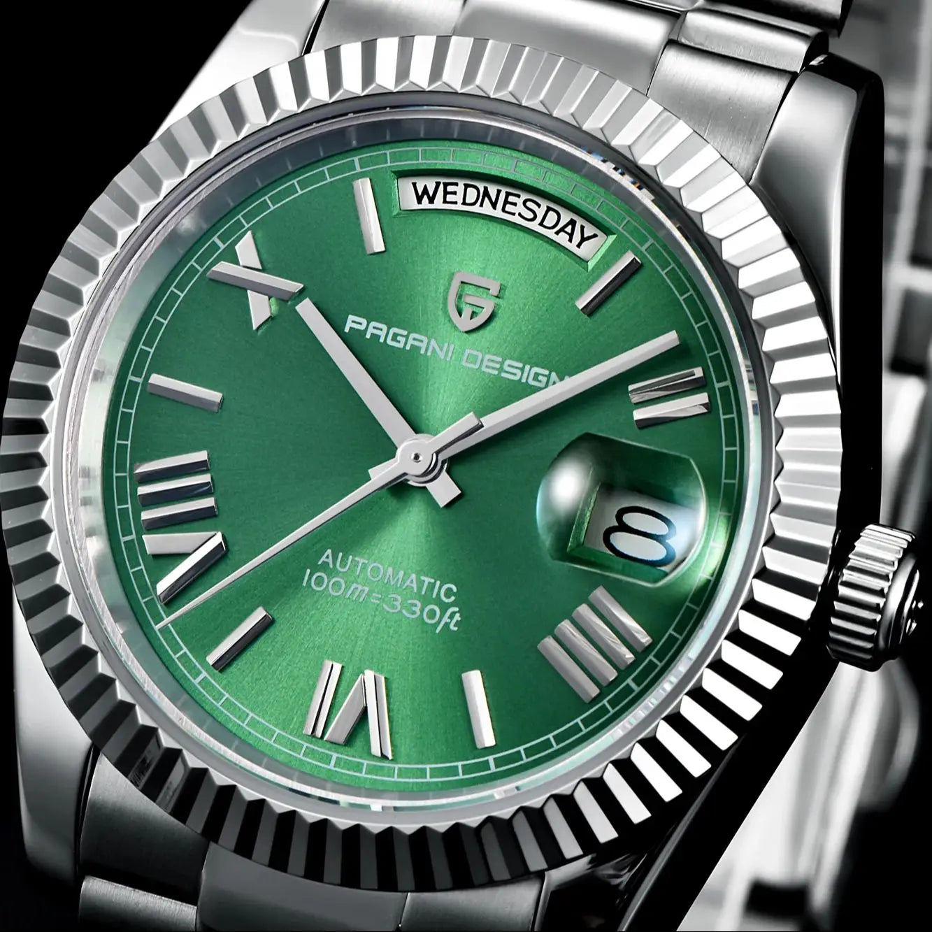PAGANI DESIGN Men's Watches Green Luxury Automatic Watch For Men ST16 Mechancial Wrist watch Men For 2025 New Stainless steel