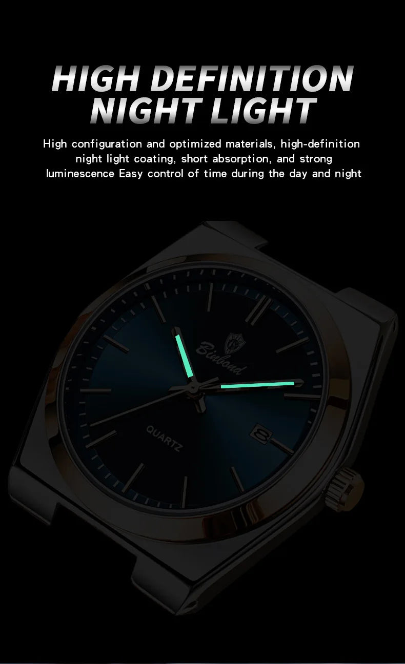 Montre pour homme UTHAI, marque de luxe abordable, en acier inoxydable, avec calendrier, étanche, pour homme, affaires et loisirs, montre à quartz tendance