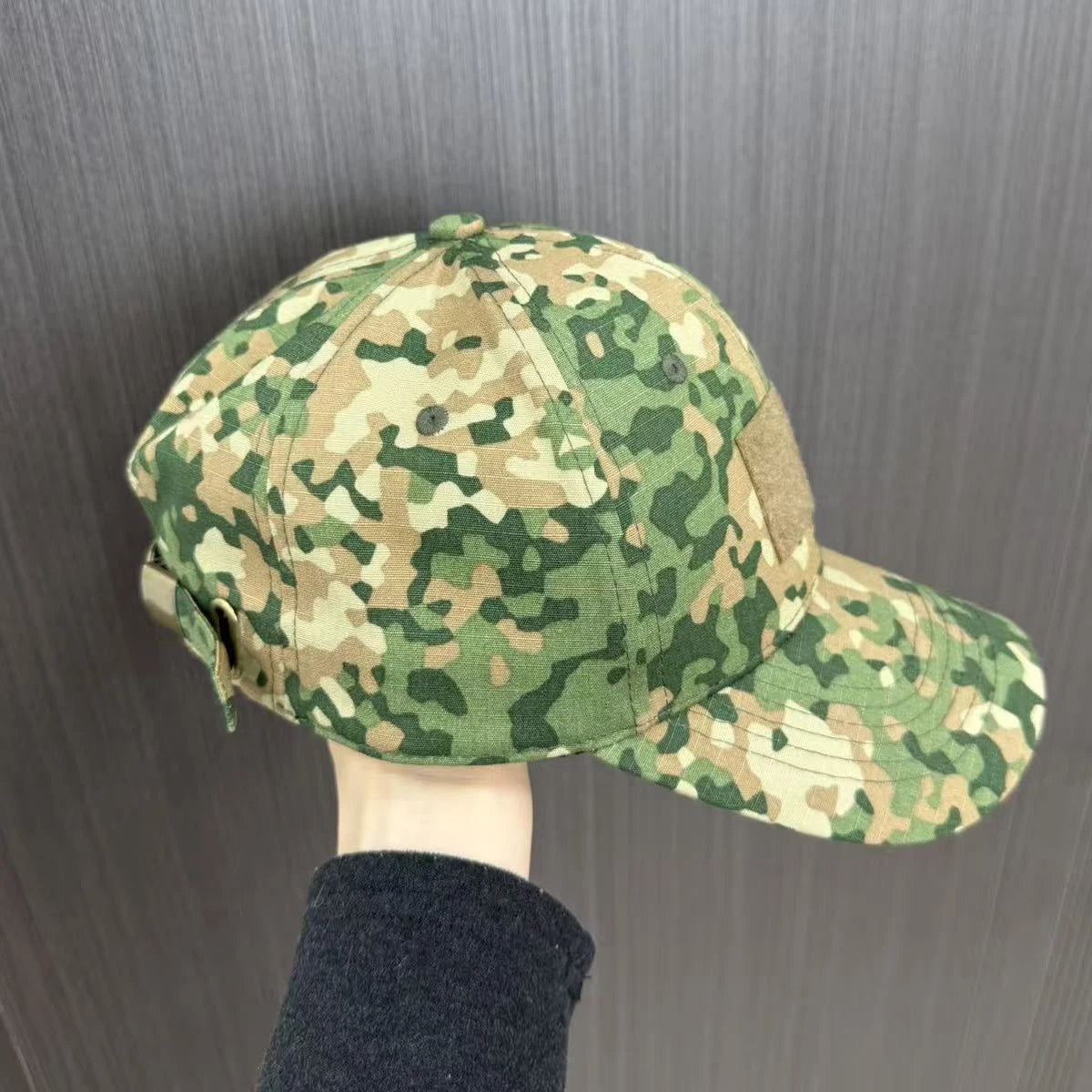 M19 NFP - Cappellino da baseball multicolore con motivo mimetico Flecktran dei Paesi Bassi, da uomo, per attività all'aperto, verde