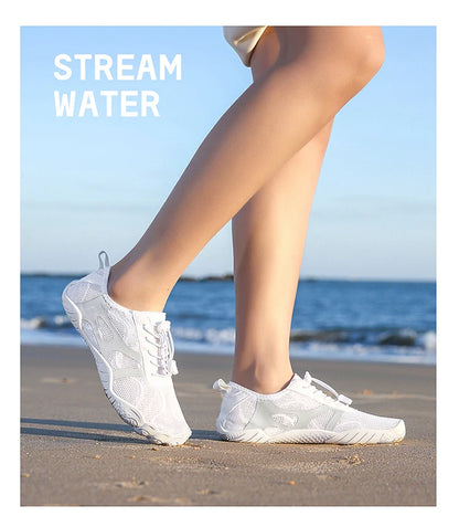 Unisex Wide Toe Barefoot Water Shoes Quick Dry Breathable Soft Sole Beach Aqua Shoes Lightweight Swimming Water Sports Sneakers