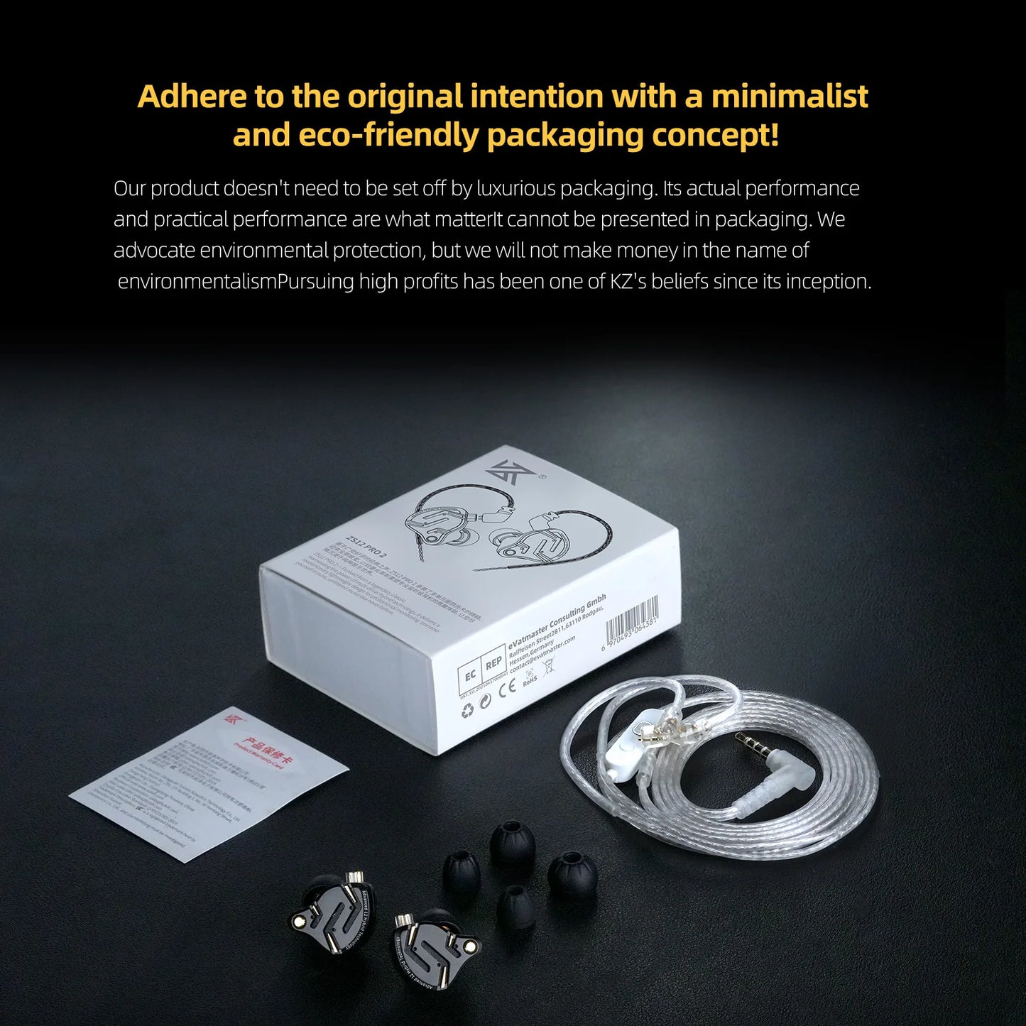 KZ ZS12 PRO 2 Flagship-Grade Super-Linear Hybrid IEM Earphones HiFi Bass In Ear Headphones Esports Gaming Headest Wired Earbuds