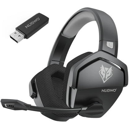 NUBWO G06 Wireless Headsets Gamer with Charging Station for Headset and PS5 Controller Gaming Headphones Long Battery Life