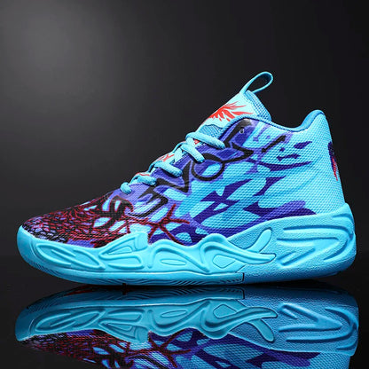 Basketball Shoes for Men Soft Lightweight Training Field Anti-Slip Shock-Absorbing Breathable Comfortable High-Top Sneakers for Men