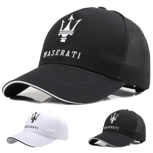 For Maserati Baseball Caps Men Women Embroidery Adjustable Hip Hop Sun Hat Outdoor Sport Hiking Running Cotton Gift Wheelcap