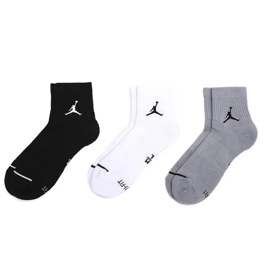 Nike Air Jordan Men's and Women's Knee-High Sports Socks, 3-Pack, Comfortable and Breathable Basketball Socks SX5544-017