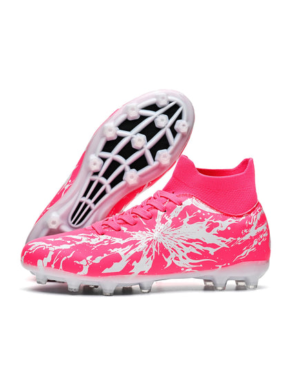 Chaussures de football pour hommes AG FG, chaussures de football pour terrain ferme, respirantes, en PU, anti-abrasion, pour les matchs et l'entraînement quotidien des adultes