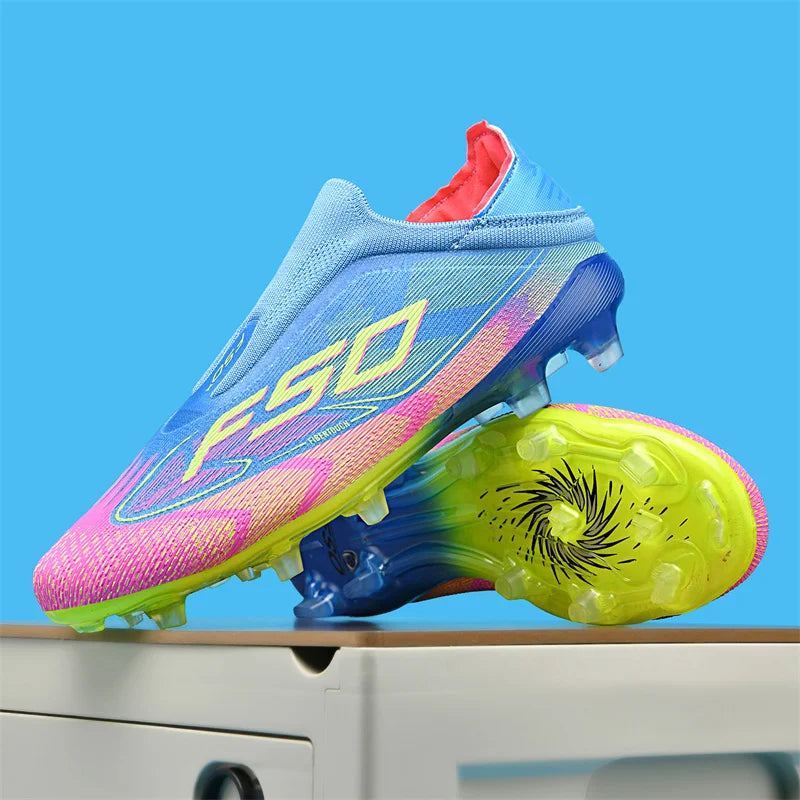Botas de fútbol para hombre New Society para césped, tenis deportivos para adulto, transpirables y ultraligeras, zapatillas de fútbol para exteriores