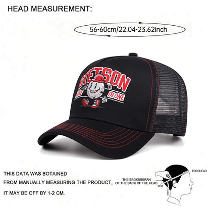2025 Creative New Baseball Hat STETSON Snowman Truck Hat Men's Street Hip Hop Hat Women's Outdoor Leisure Sunshade Hat Mesh Hat