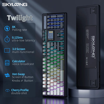 SKYLOONG GK104 Pro Wireless Mechanical Keyboard 100% Custom Keyboard Hot-Swapp Low-noise Switch for PC Gamer office Accessoies