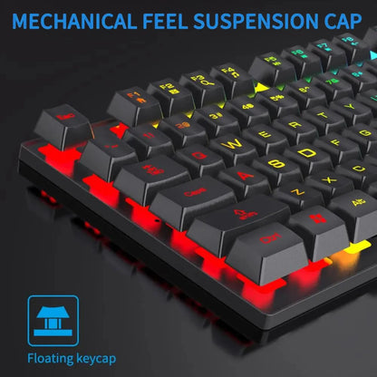 RGB Wired Mechanical Keyboard 104 Keys of Backlit Key Caps Gaming and Office Keyboard For Microsoft Windows and Apple IOS System